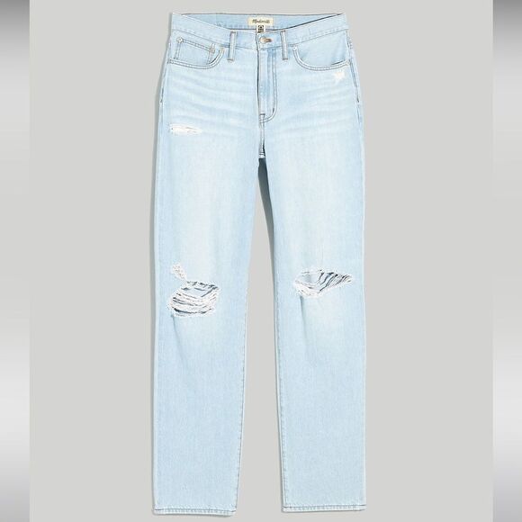 Madewell NWT The Tall Slouchy Boyjean Ripped Edition Size 31T - Picture 6 of 10